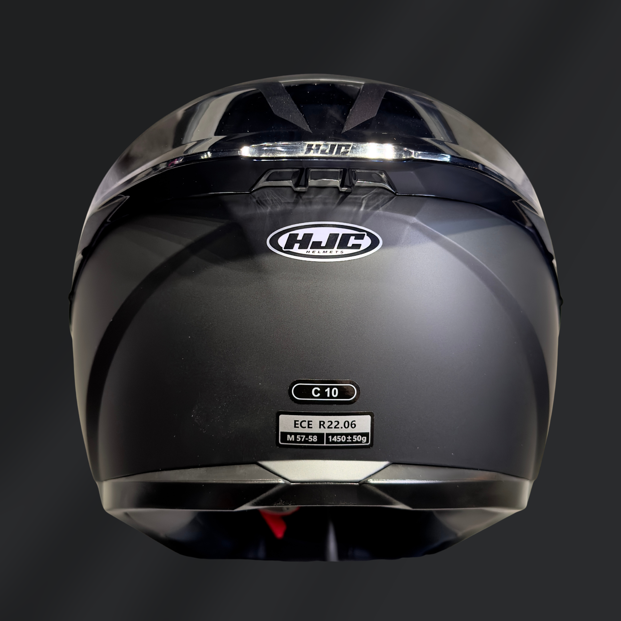 CASCO INTEGRAL HJC C10 NEGRO MATE CON ALERÓN - Imagen 3