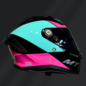 CASCO INTEGRAL MT HELMETS STINGER 2 GEM VERDE/ROSA GLOSS